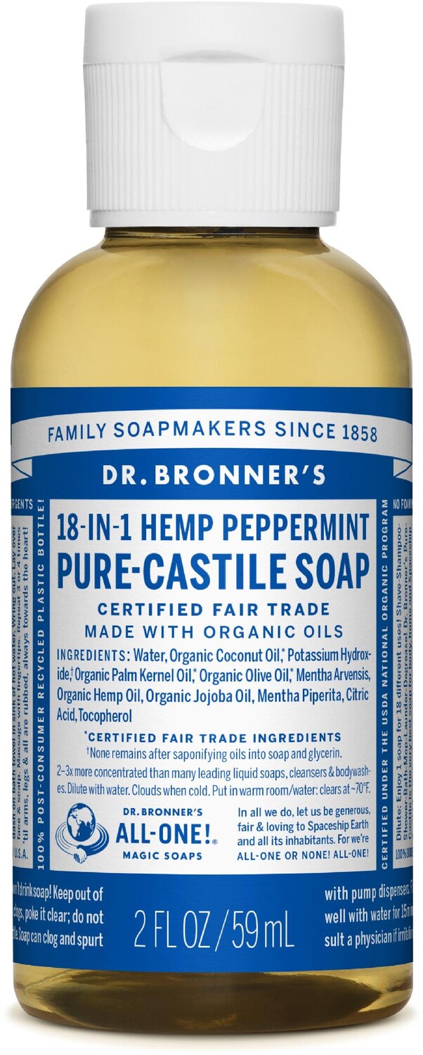 

Органическое жидкое мыло — дорожный размер Dr. Bronner's, розовый
