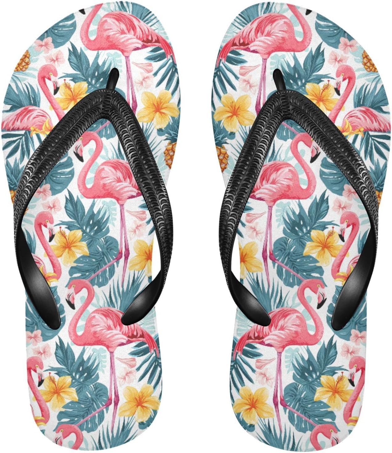 

Сланцы для женщин и мужчин с тропическими листьями, женские шлепанцы, мужские сандалии, шлепанцы для душа, летние нескользящие сланцы для плавания, пляжа и ванной Mnsruu, Leaf I 1655