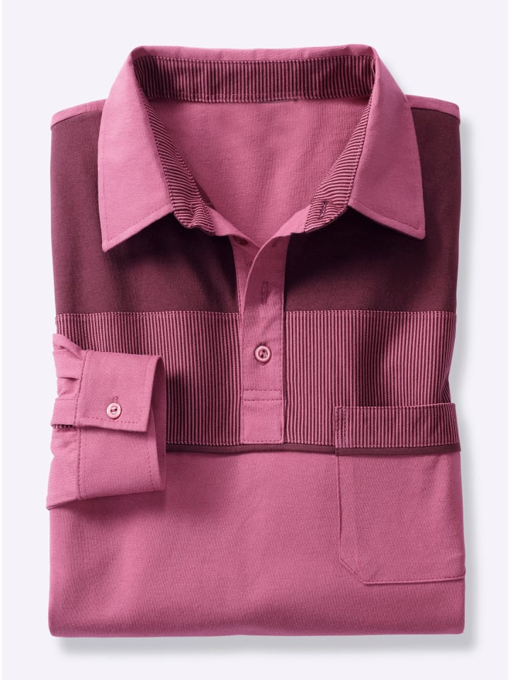 

Рубашка-поло с длинными рукавами из розового дерева WITT WEIDEN, Розовый, Рубашка-поло с длинными рукавами из розового дерева WITT WEIDEN