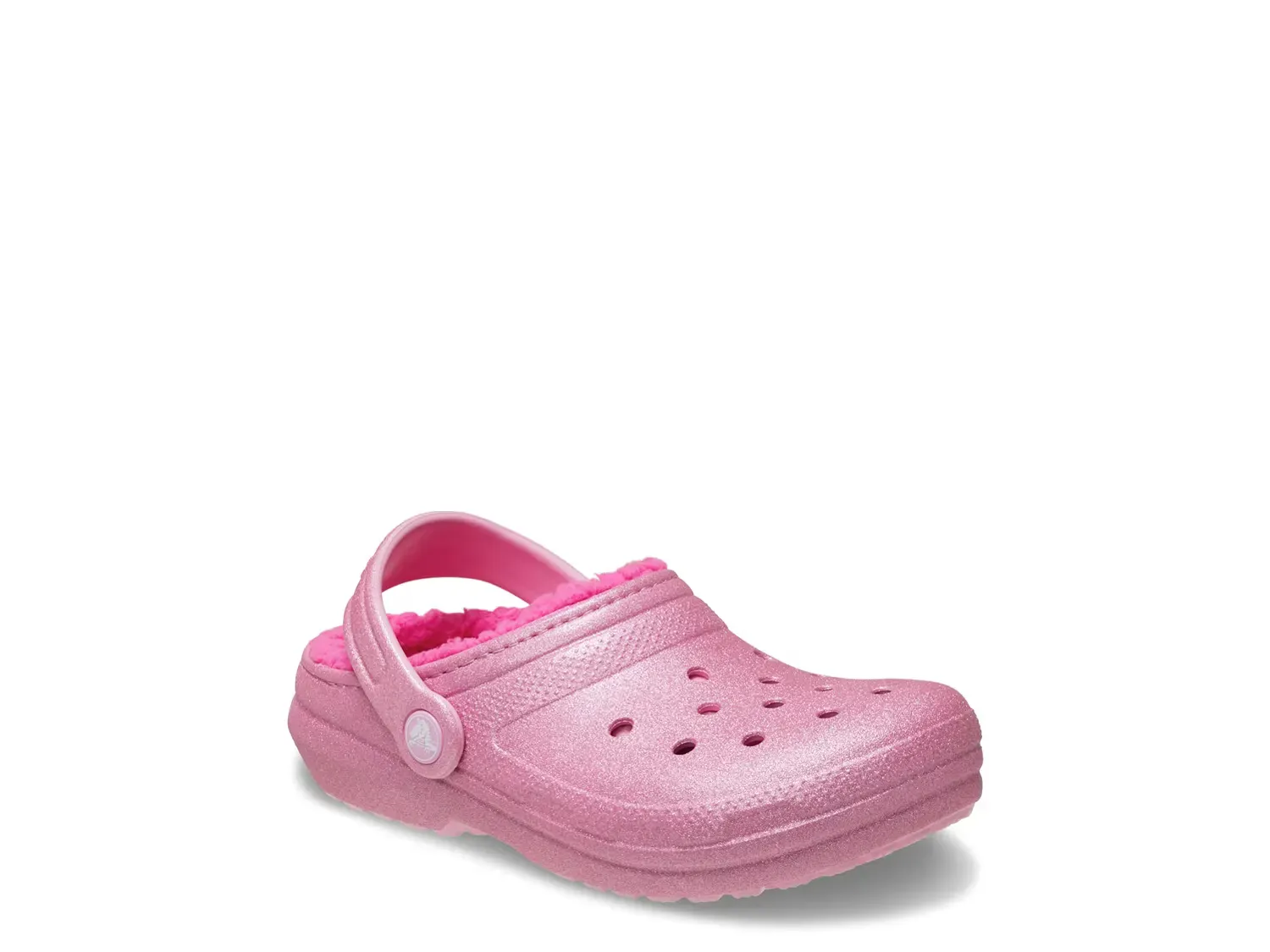 

Классические босоножки-сабо с блестками - детские Crocs, Light Pink