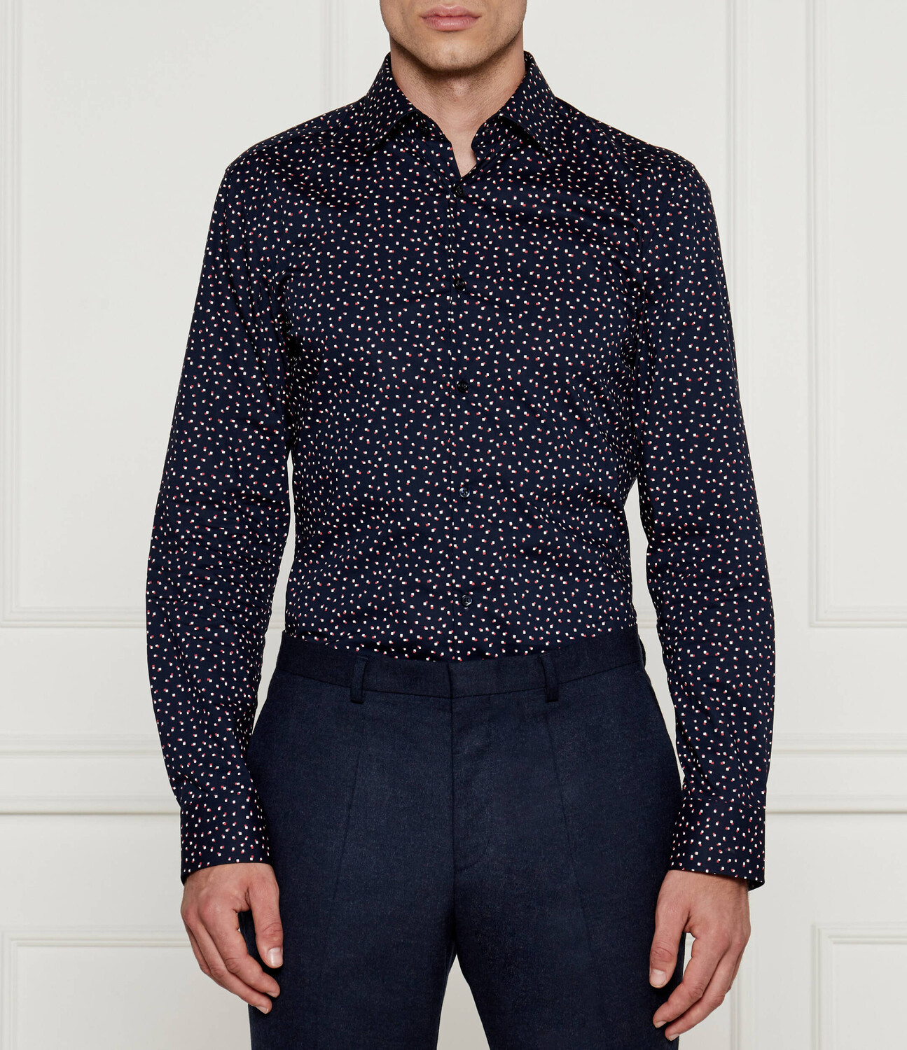 

Рубашка HUGO Kenno Slim Fit, темно-синий