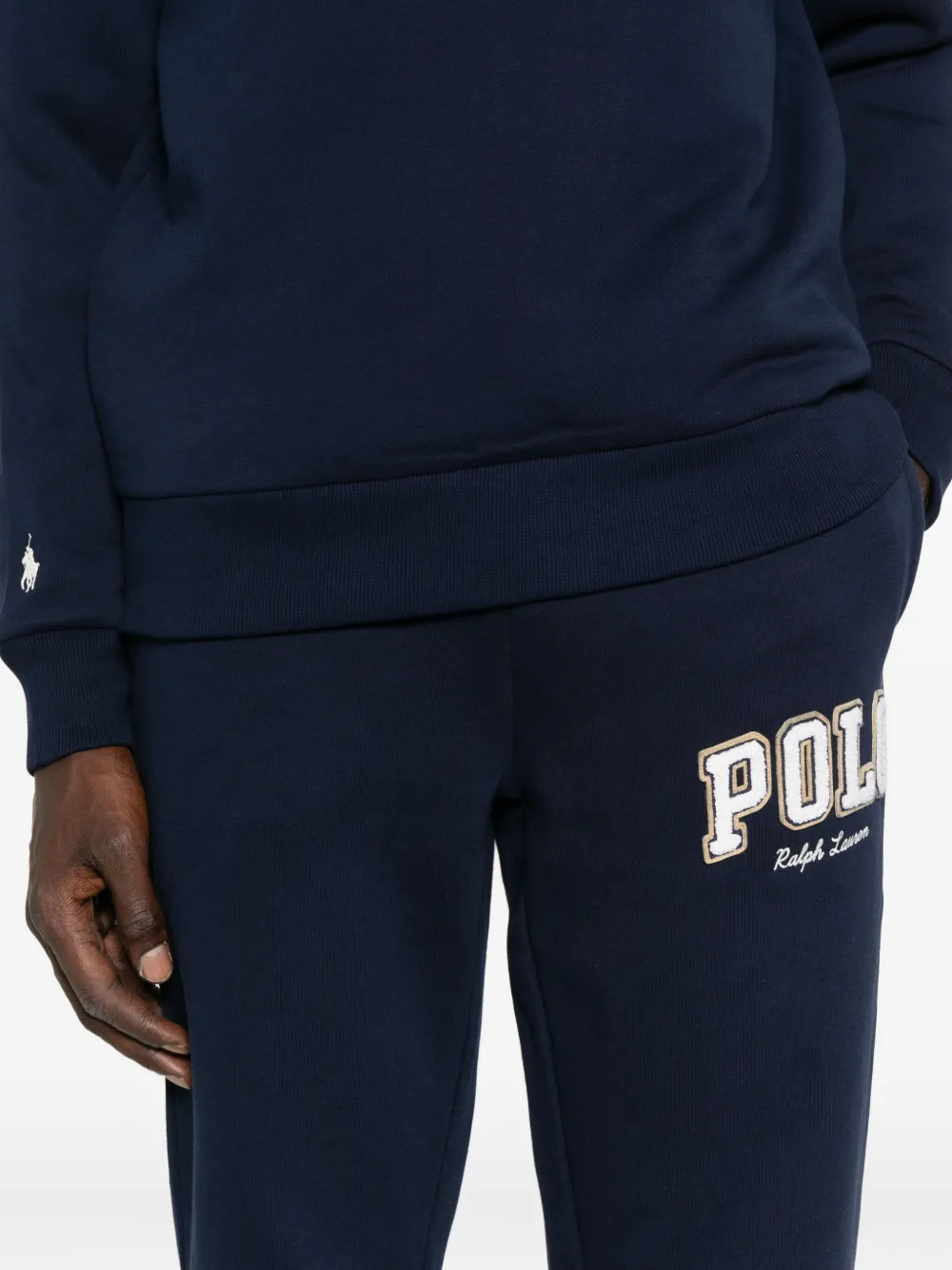 Джогеры с вышитым логотипом Polo Ralph Lauren, синий — фото 4