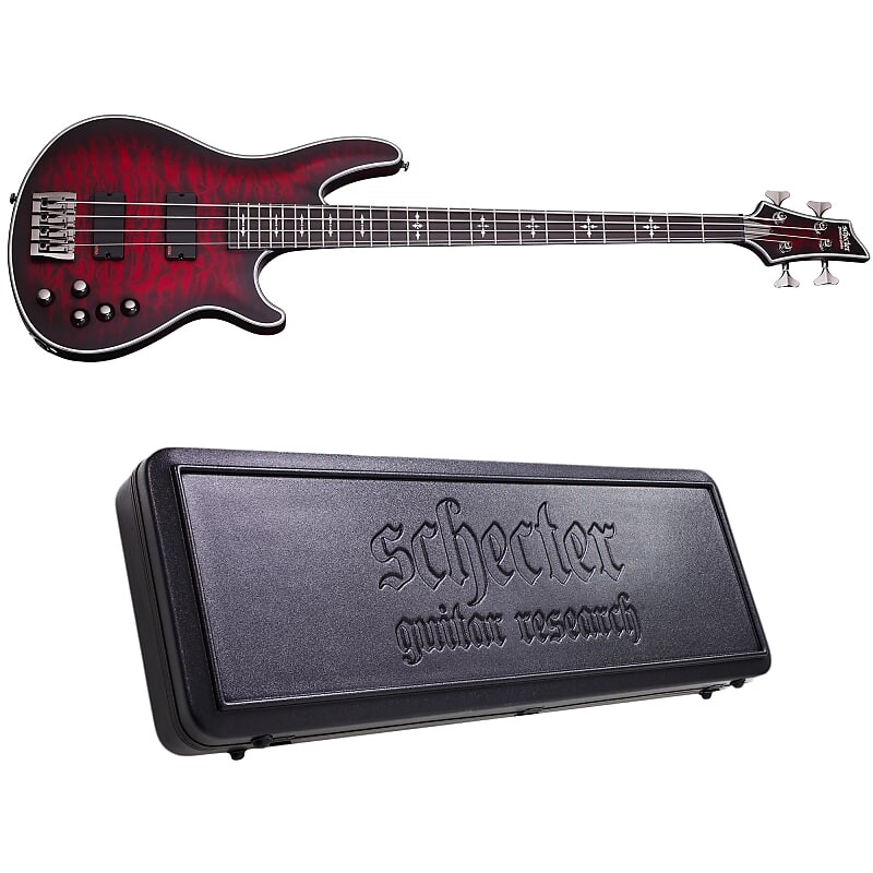 

Басс гитара Schecter Hellraiser Extreme-4 Crimson Red Burst Satin CRBS Electric Bass + Hard Case Extreme 4
