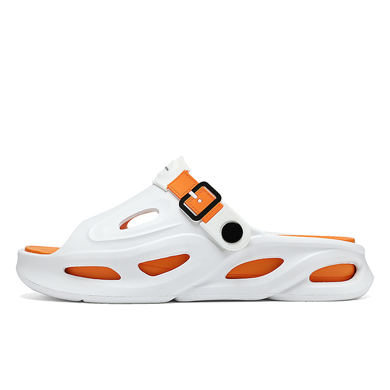 

RENBEN Скользостойкие износостойкие антибактериальные шлепанцы мужские бело-оранжевые, цвет White Orange
