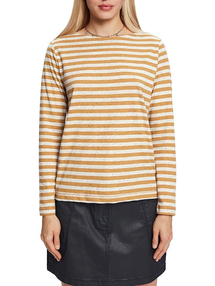 

Лонгслив ESPRIT Longsleeve, цвет Camel/Creme