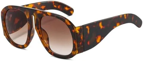 

Солнцезащитные очки-маска большого размера 2027 года для женщин в стиле стимпанк, с большой оправой и градиентными линзами. Женские очки MTZJH, C1 Leopard-brown