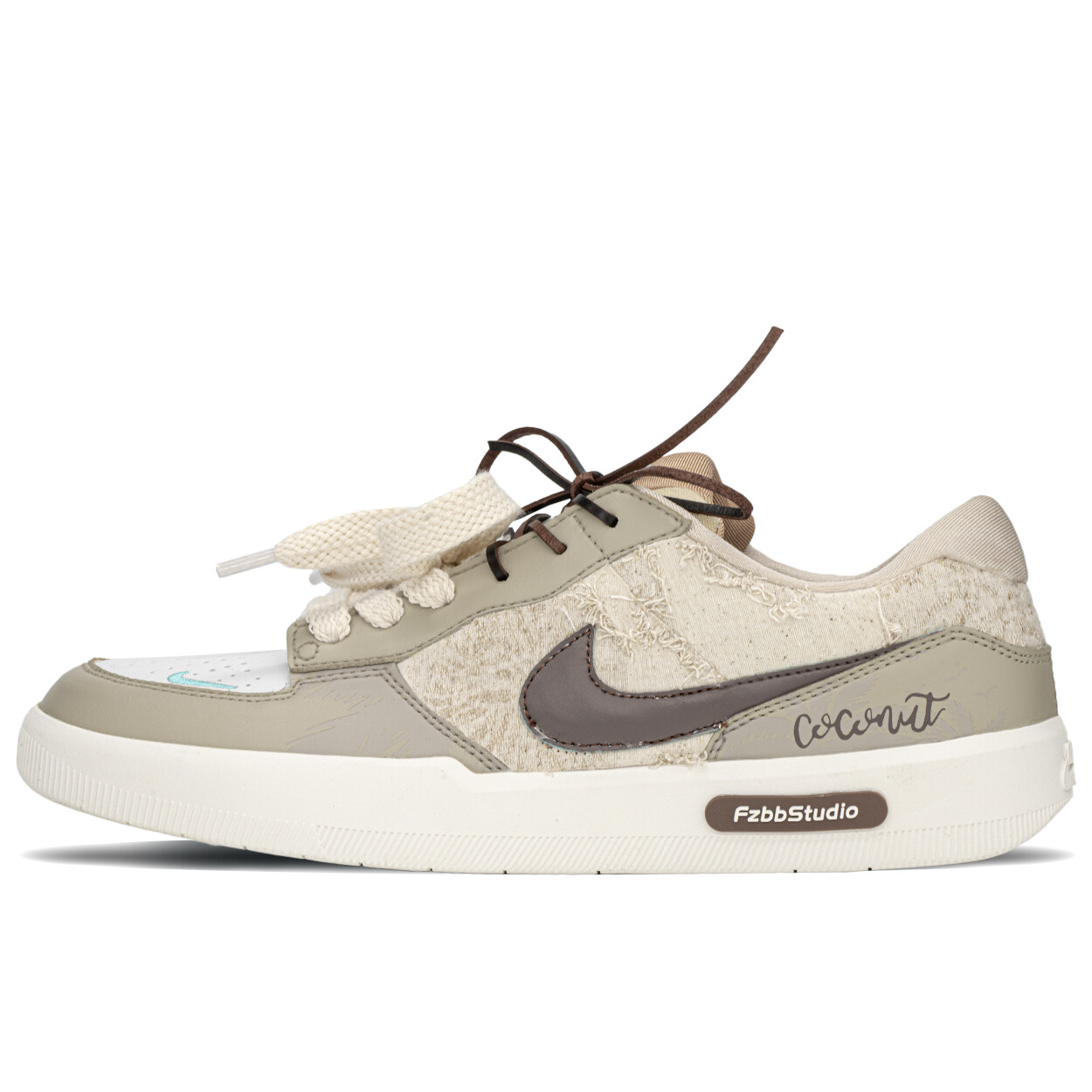 

Кроссовки Nike SB Force 58 Skateboarding Shoes Men Low-top White/Brown, коричневый