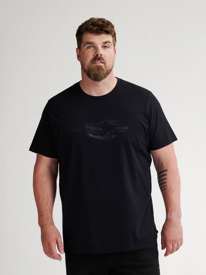 

Футболка больших размеров с тисненым принтом Bighorn Basin черного цвета Petrol Industries