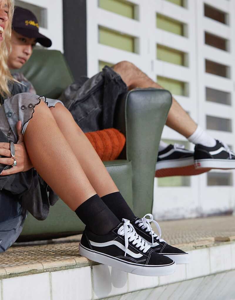 

Черно-белые кроссовки Vans Classic Old Skool, Черный, Черно-белые кроссовки Vans Classic Old Skool