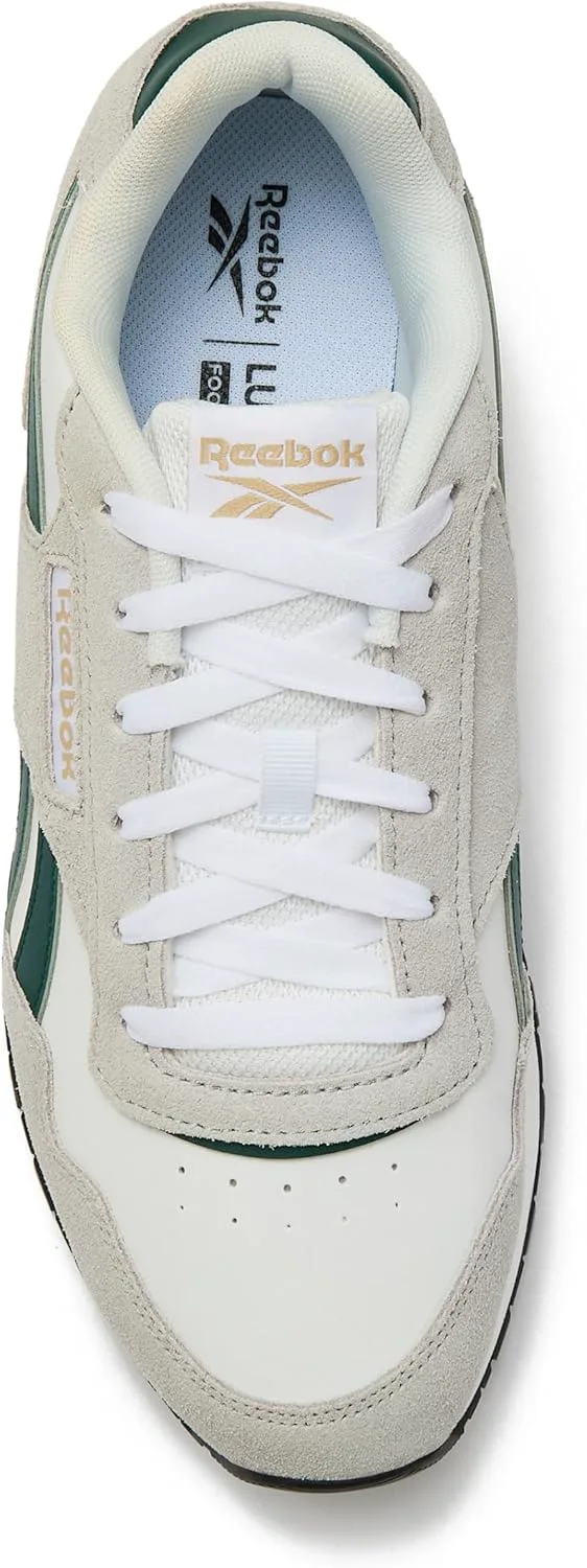 Мужские кроссовки Reebok Glide - черные или белые теннисные туфли, размеры с 7 по 15, белый/зеленый/серый — фото 4