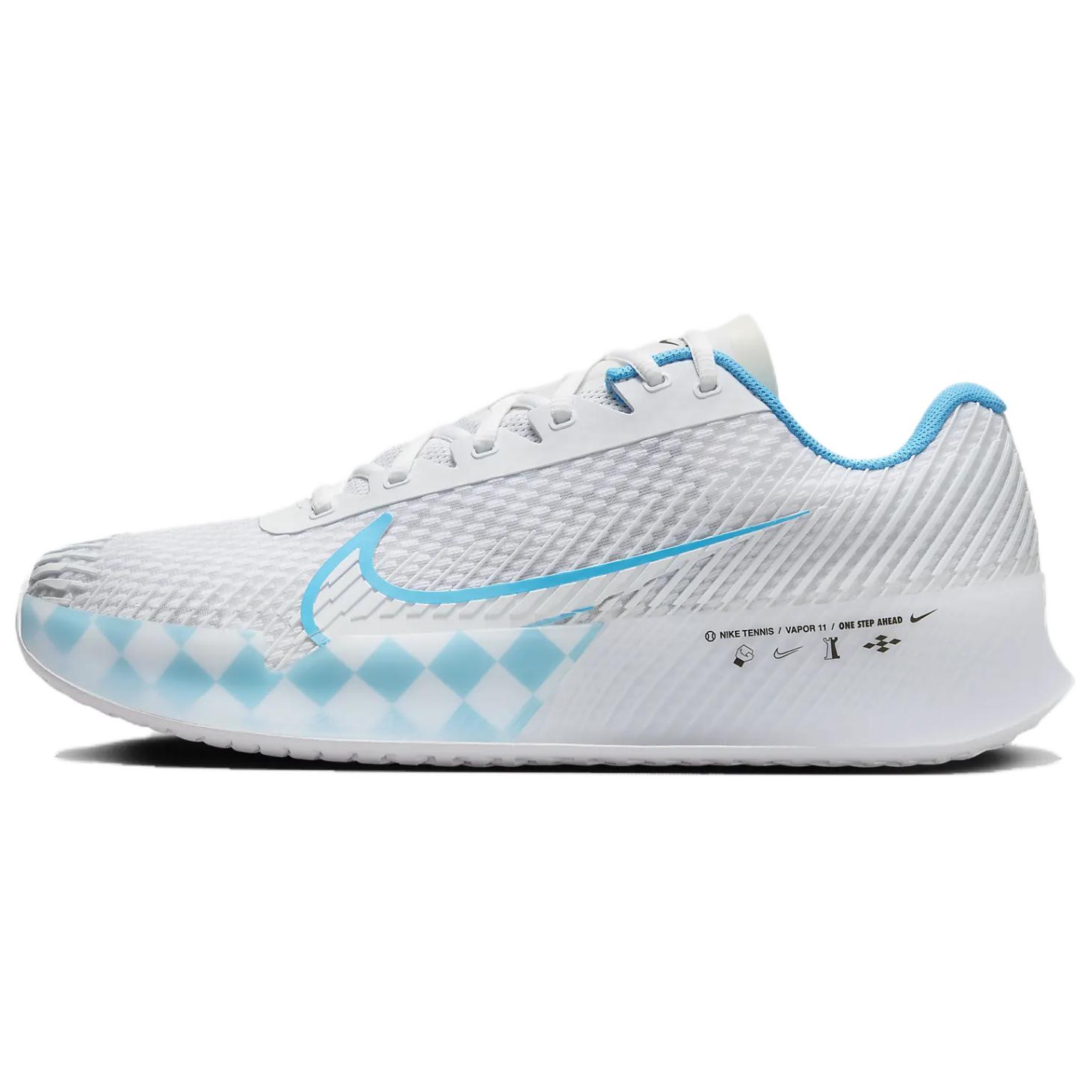 

Кроссовки Nike Court Vapor Tennis Shoes Men Low-top White/blue, белый/голубой