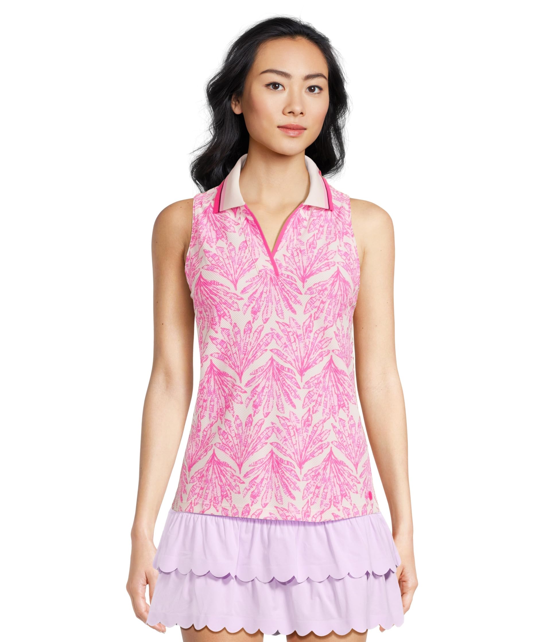 

Поло Lilly Pulitzer Alister Polo Upf 50+, цвет Pink Bliss Shady Babe