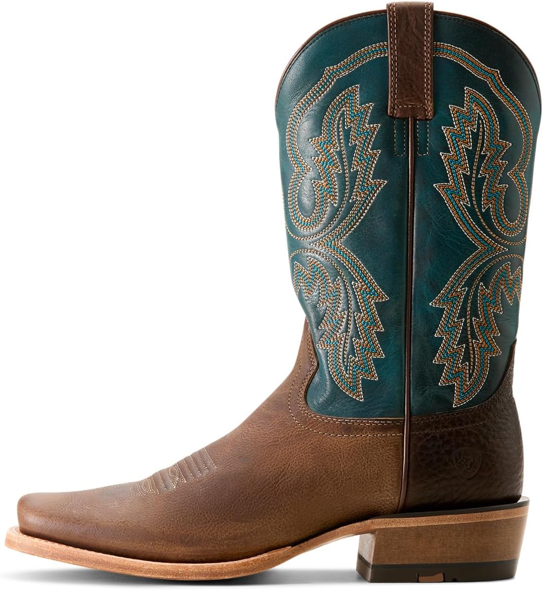 Мужские западные сапоги Ariat Hybrid Roughstock с квадратным носком, бирюзовый — фото 2