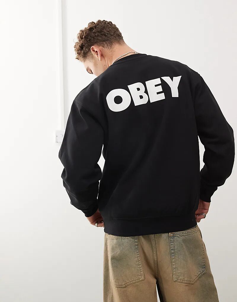 

Толстовка с ярким графическим принтом черного цвета Obey