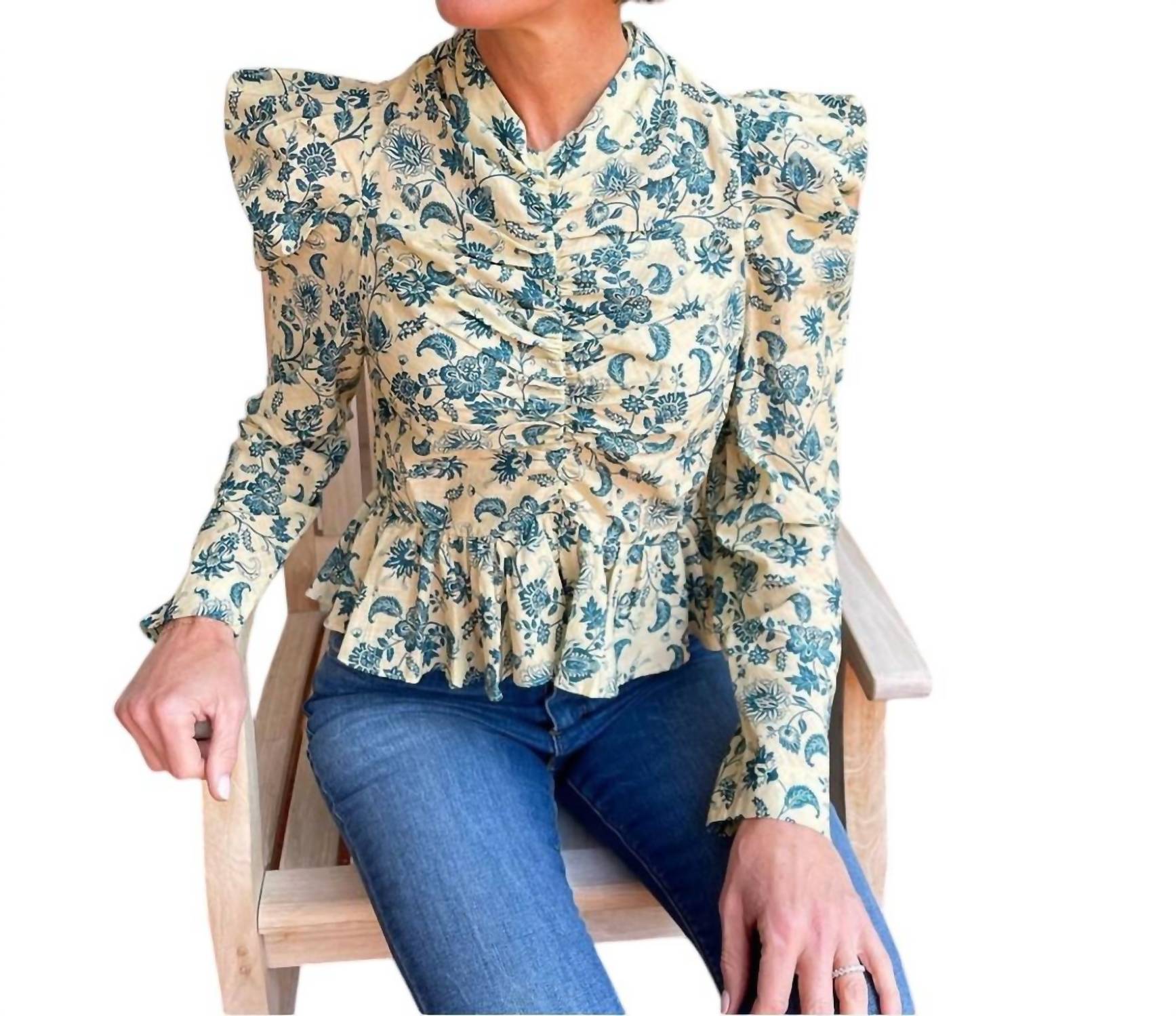 

Charley Топ в цвете Teal/White Anna Cate