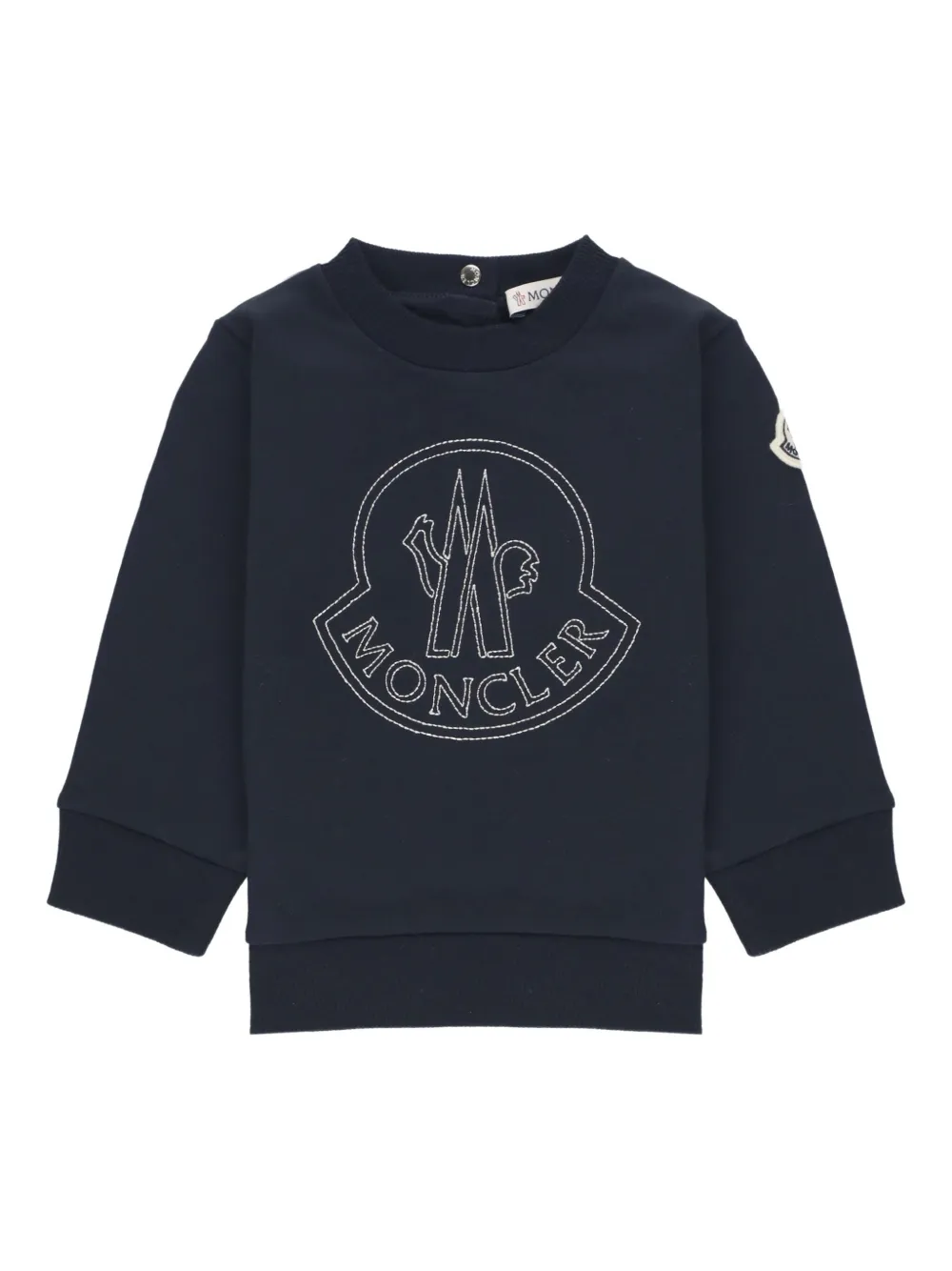 

Толстовка с вышитым логотипом Moncler Enfant, синий