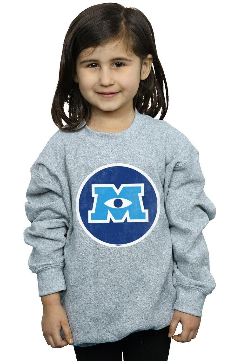 

Толстовка с эмблемой Monsters University Disney, серый