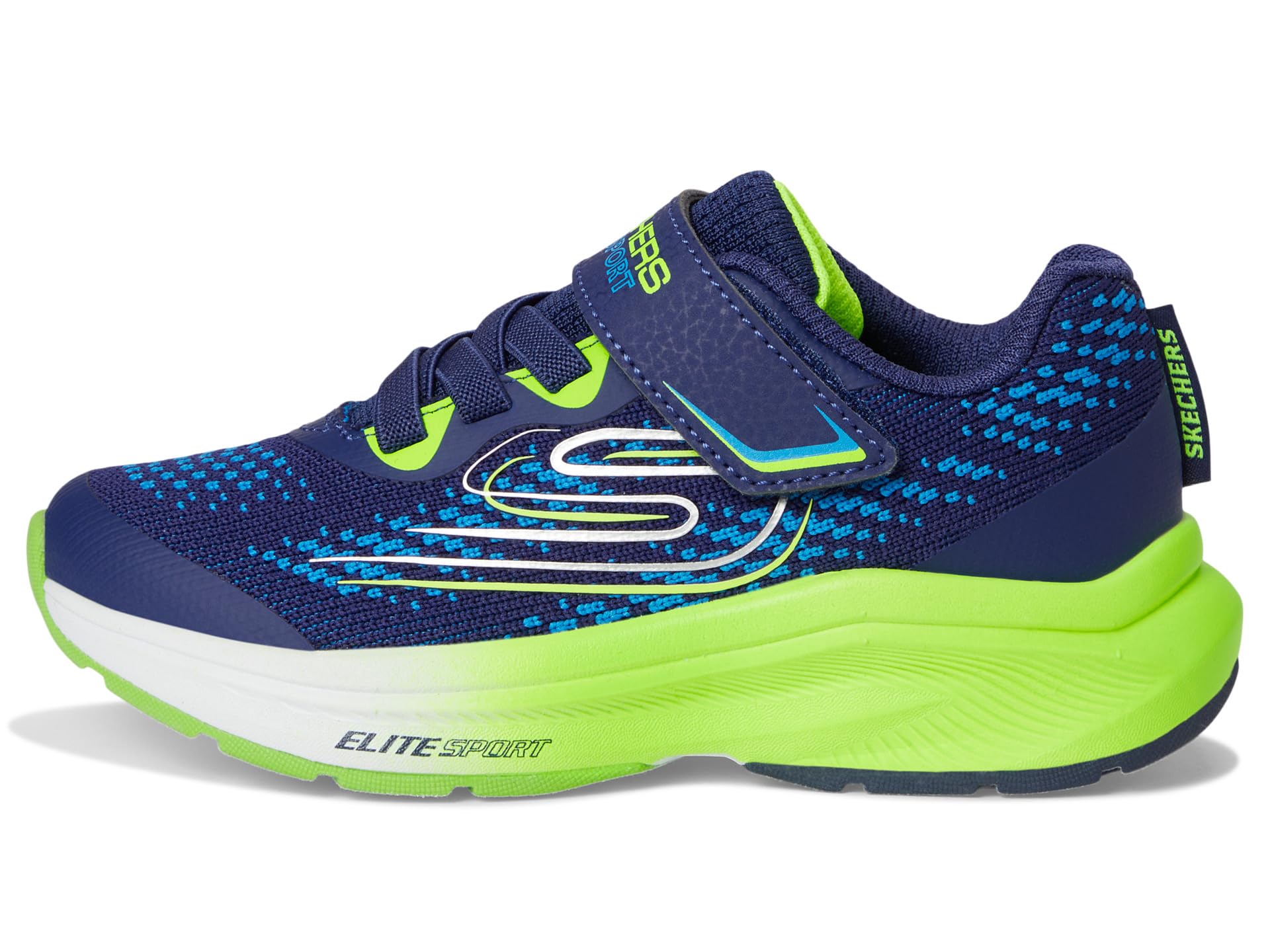 Кроссовки SKECHERS KIDS Elite Sport Stride 403952L, Navy/Lime — фото 4