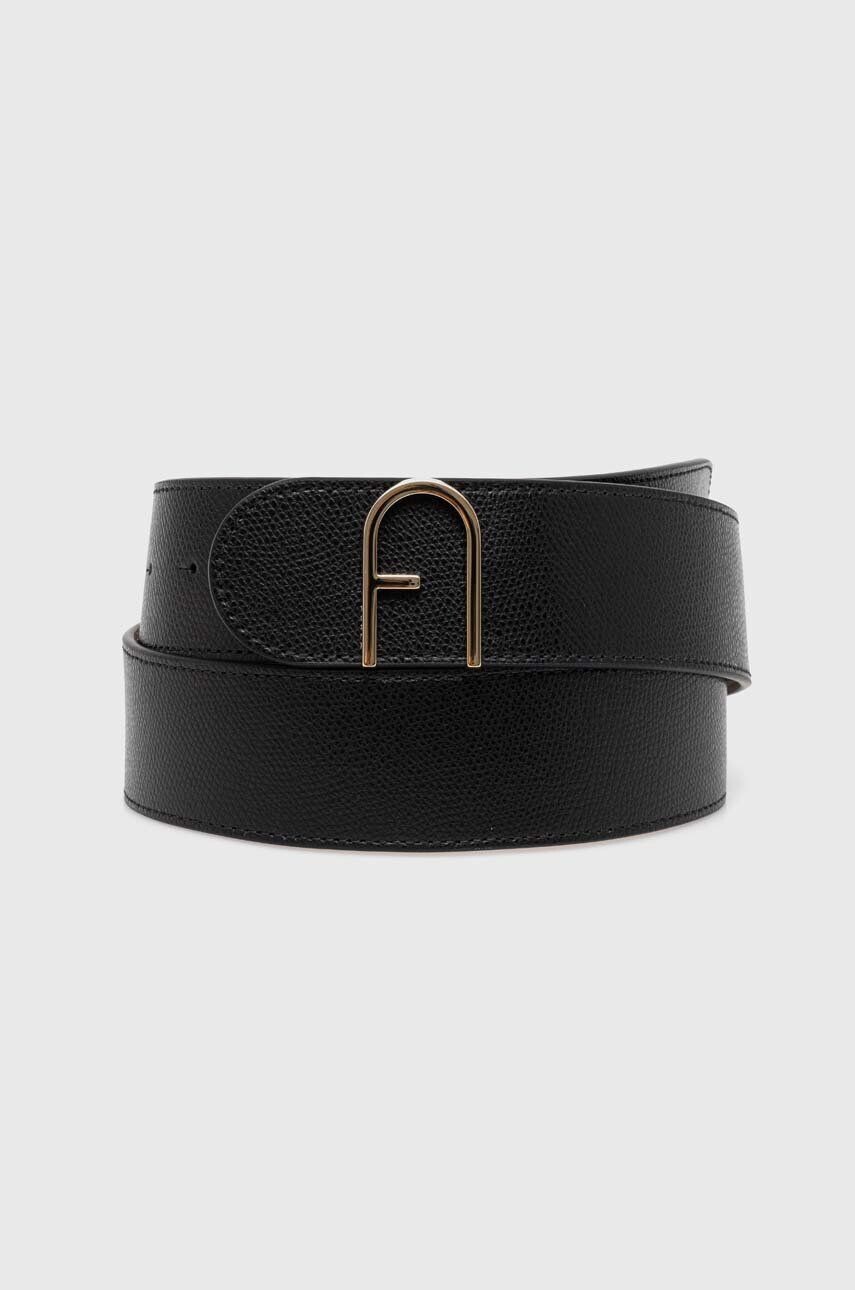

Двусторонний кожаный ремень Furla, черный