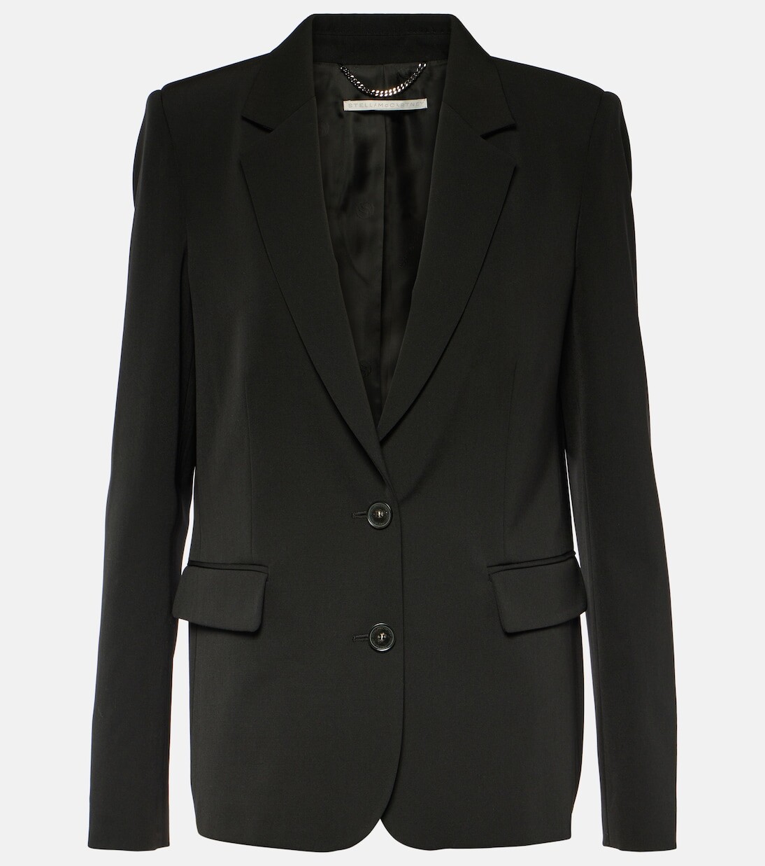 

Однобортный пиджак из смесовой шерсти Stella Mccartney, черный