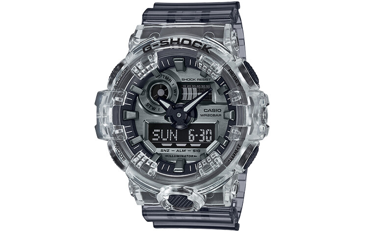 

Casio G-Shock сквозной GA700SK-1ACR, Серебро