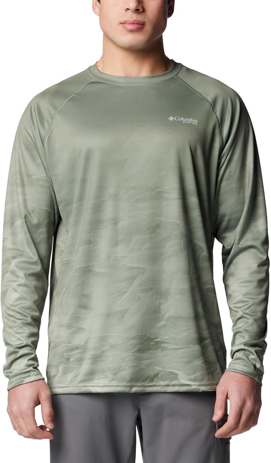 

Columbia мужская футболка с длинным рукавом Super Terminal Tackle PFG Fish Flow, Cypress Undulating/Fish Flow Trout