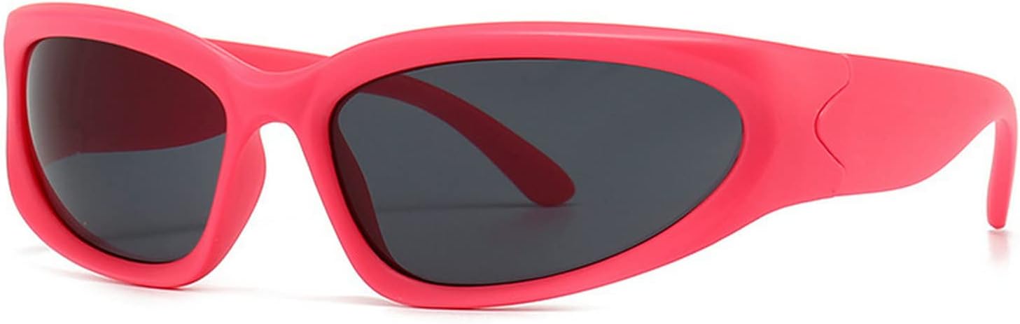 

Laureles 2023 Модные прямоугольные серебристые солнцезащитные очки Y2K для мужчин, овальные черные солнцезащитные очки в стиле футуристического панка для женщин, Pink Grey