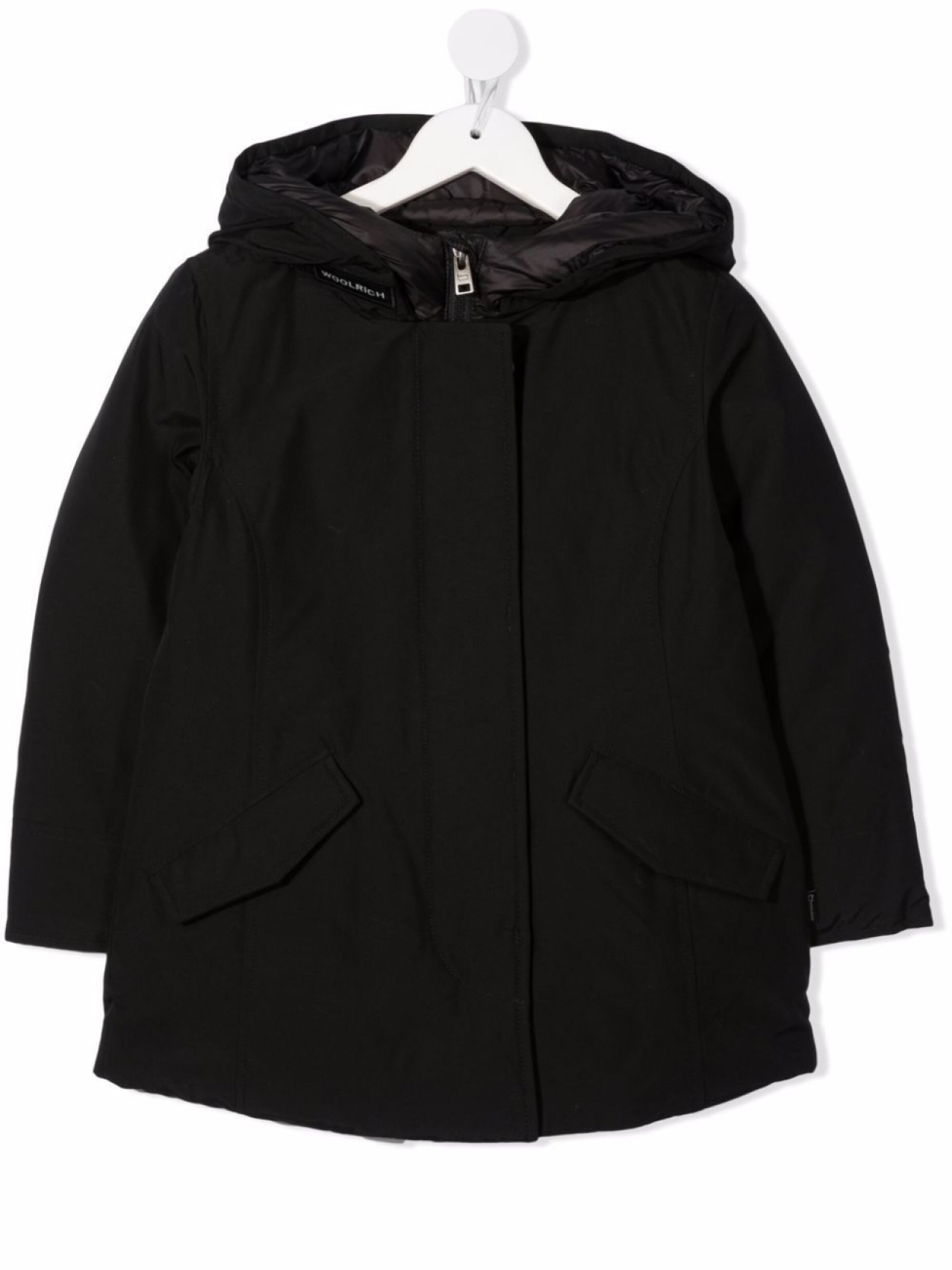 

Woolrich Kids пуховик с капюшоном, черный