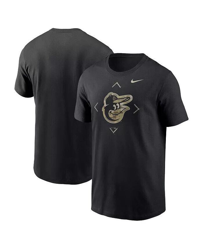 

Черная мужская футболка с коротким рукавом и камуфляжным логотипом Nut Oriole Teemenscr Nike
