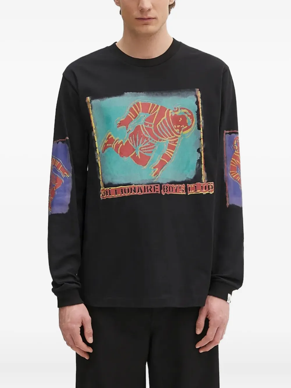 

Футболка с длинным рукавом и принтом астронавта Billionaire Boys Club, черный
