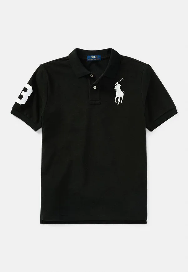 Поло big pony из хлопковой сетки 714y Polo Ralph Lauren, Black/White