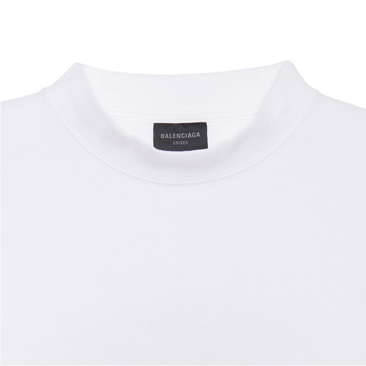 Футболка Balenciaga 3B Sports Icon Long Sleeve T-Shirt Oversized 'White Black Red' 720250TPVD79065, белый — фото 3