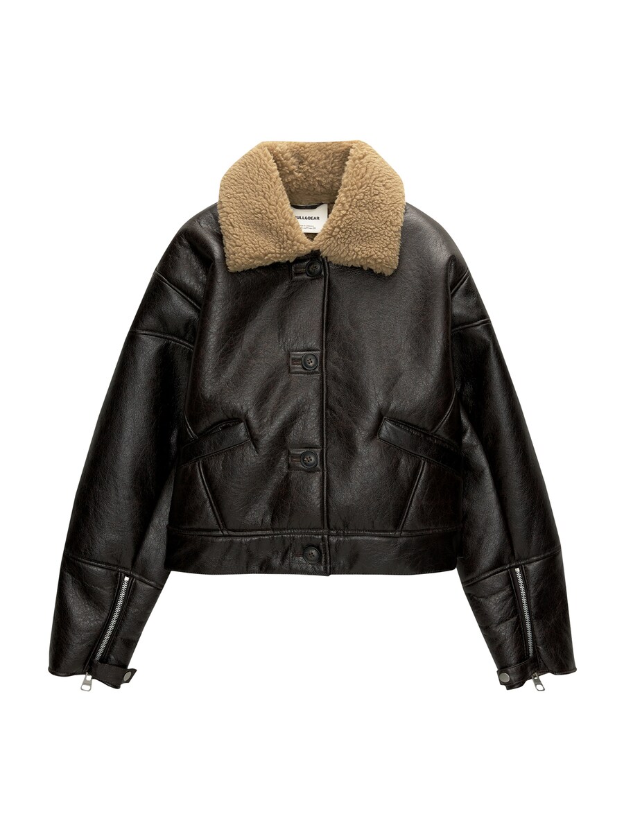 

Межсезонная куртка Pull&Bear, цвет Chocolate/Brocade