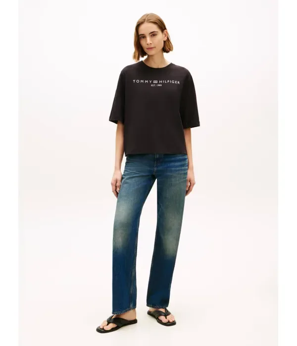 Футболка loose fit Tommy Hilfiger, черный — фото 2