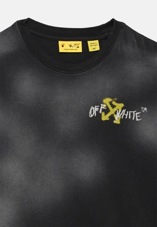 Футболка с принтом Arrow spray acid tee, Off-White, черный кислотный — фото 4