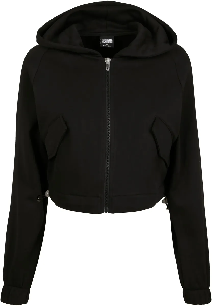 

Толстовка URBAN CLASSICS " Urban Classics Ladies Short Worker Zip Hoody", черный