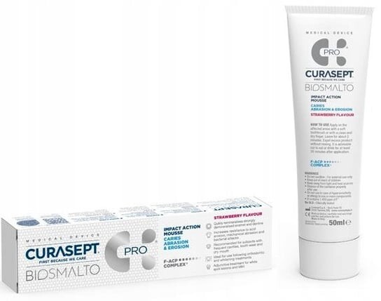 

Клубничный мусс для зубов, 50 мл Curasept Biosmalto