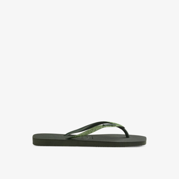 

Блестящие резиновые шлепанцы с квадратным носком Havaianas, зеленый