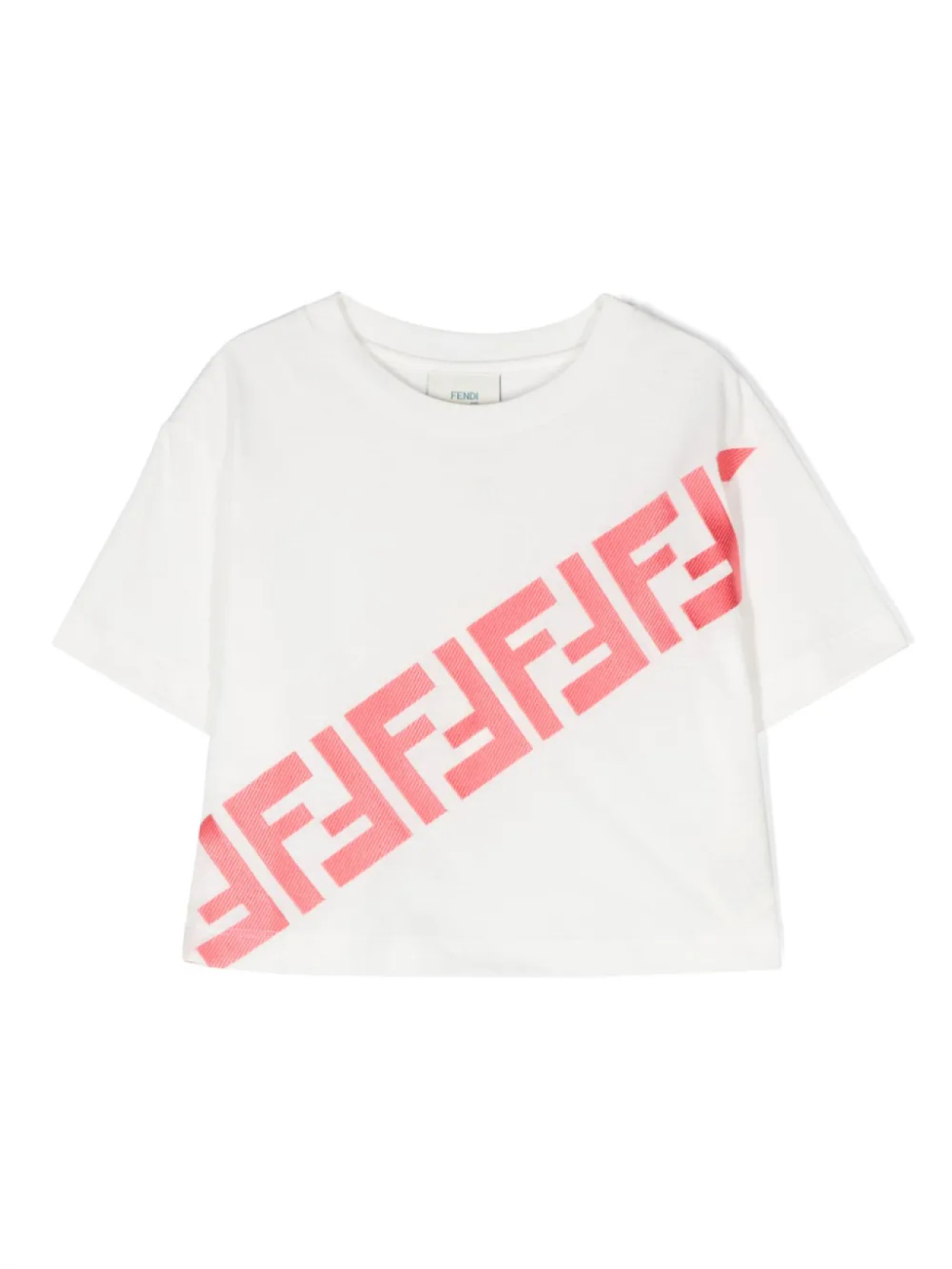 

Футболка с монограммой Fendi Kids, белый