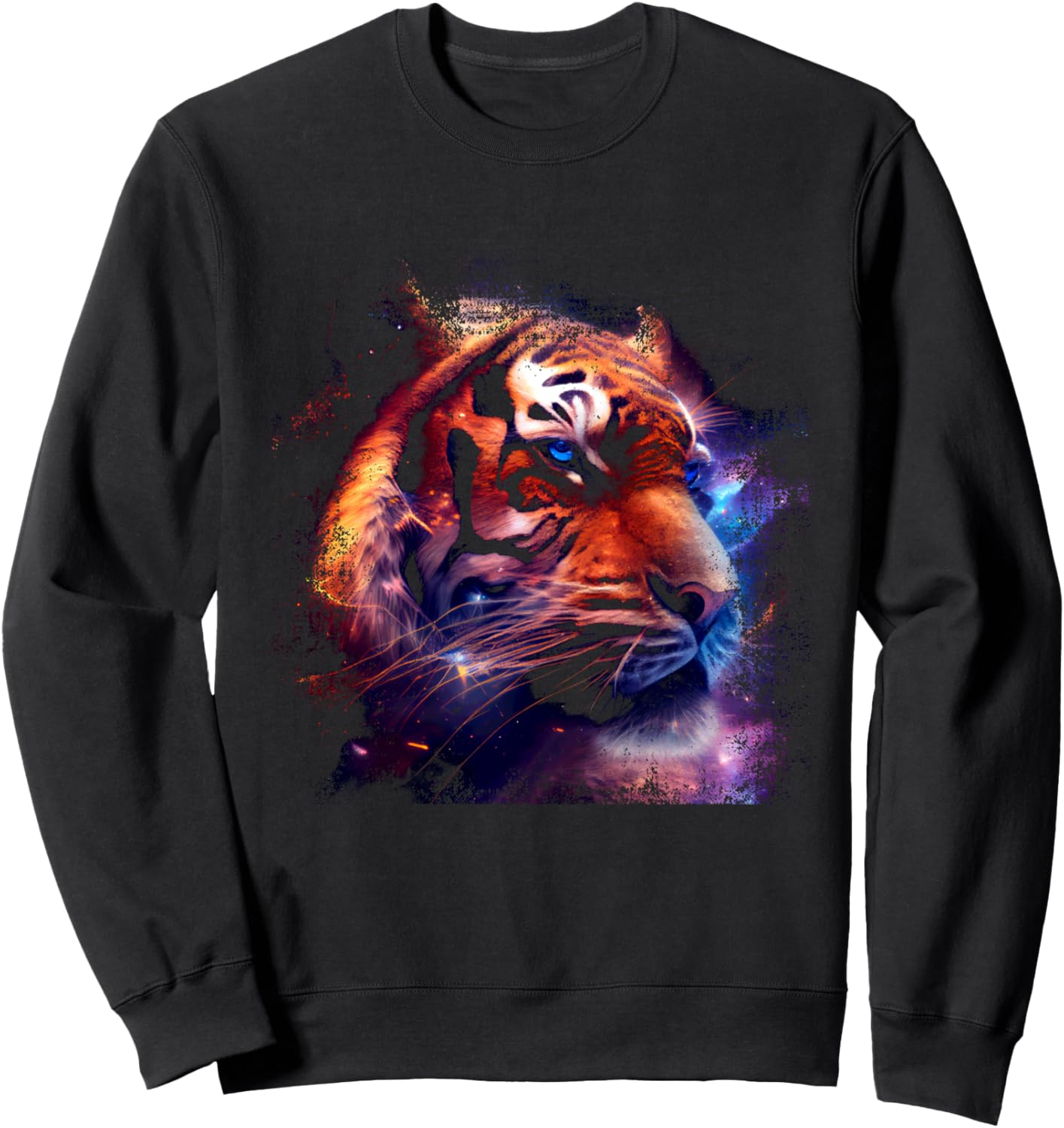 

Толстовка Cosmic Tiger Gaze Space Star Blend Majestic Wildlife Cosmos Galaxy Universe, черный