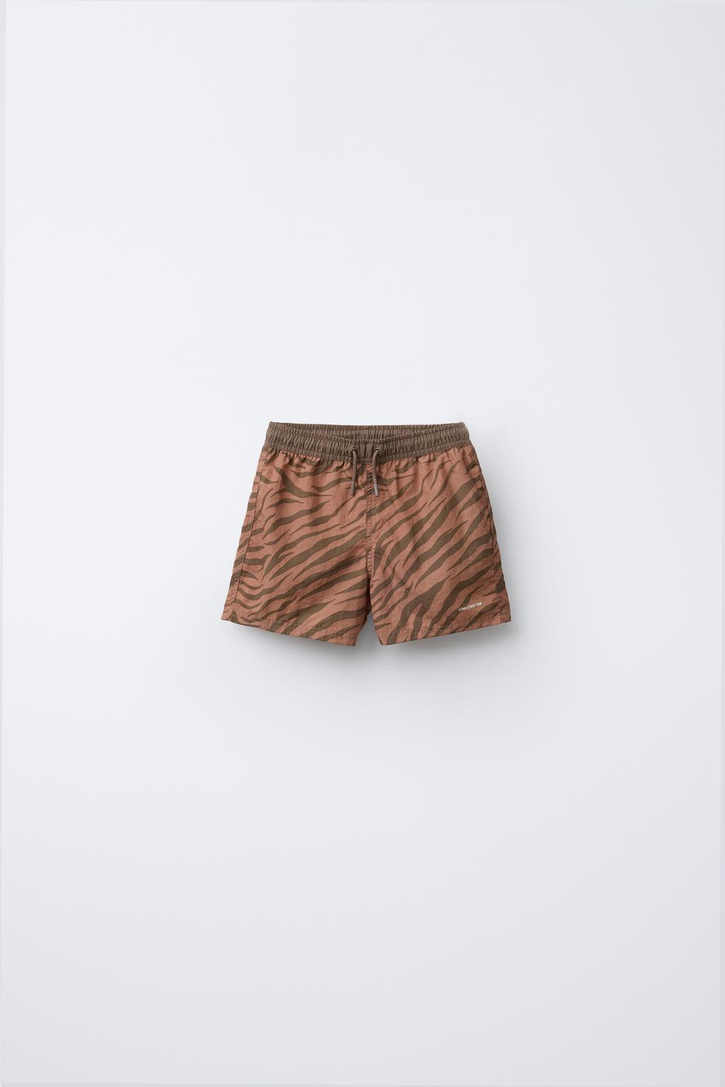 

2-6 лет / плавательные шорты с животным принтом ZARA, коричневый