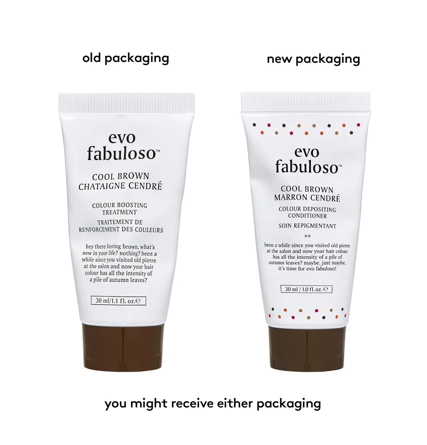 Кондиционер для окрашенных волос Evo Fabuloso Colour Depositing Conditioner - Питательное средство для сухих волос и мгновенное усиление цвета. 32, 5 мл (.), Cool Brown — фото 2