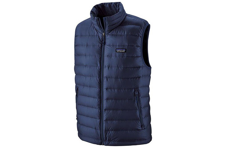 Пуховый свитер жилет мужской Patagonia, цвет Dark Blue/Cacl — фото 4