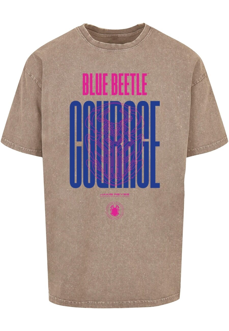 

Футболка ABSOLUTE CULT Blue Beetle - Courage, цвет mottled brown