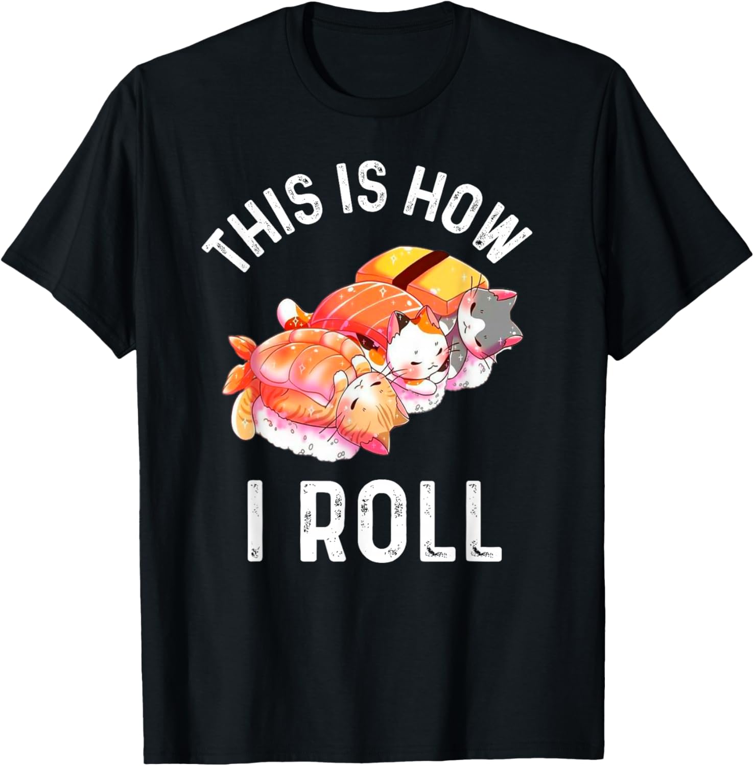 

Футболка с надписью This Is How I Roll Sushi Cat в стиле японского аниме, для мужчин, женщин и детей, черная (black 19-3911tcx), размер S Alexamerchsushicatanimekawaiimalewomenkids, Черный, Футболка с надписью This Is How I Roll Sushi Cat в стиле японског