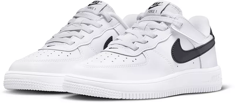 Детские кроссовки Nike Preschool Force 1 Low EasyOn, черный/белый — фото 4