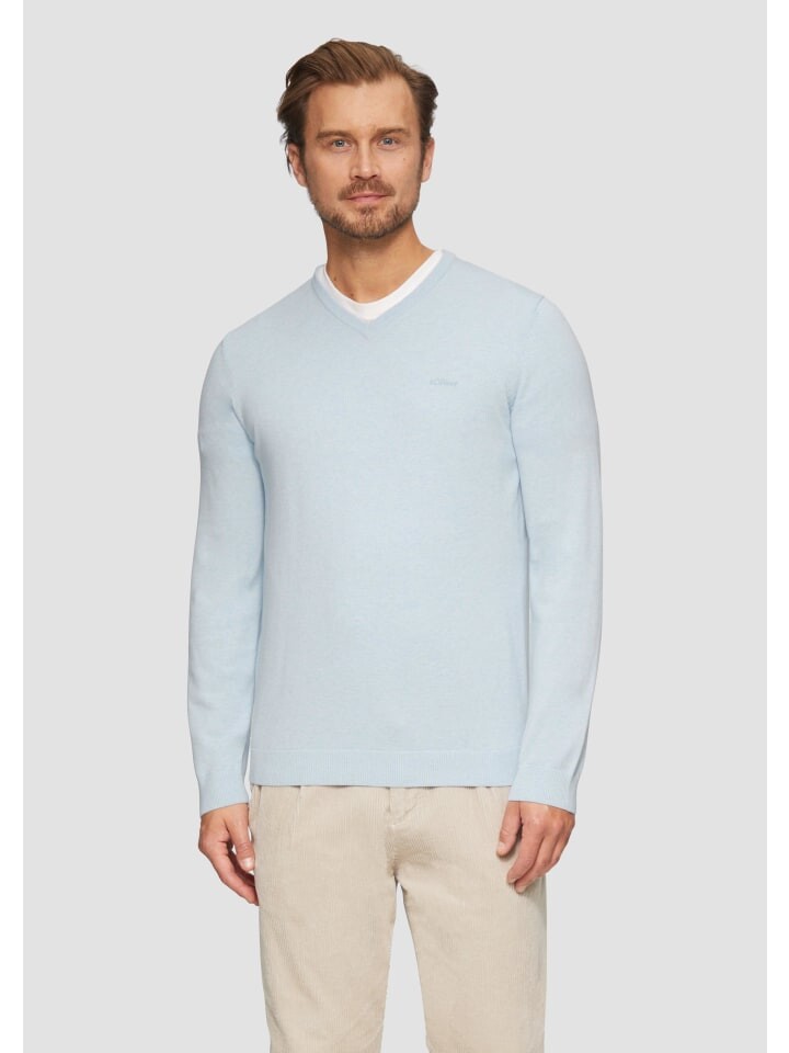 

Пуловер s.Oliver Strickpullover langarm, синий