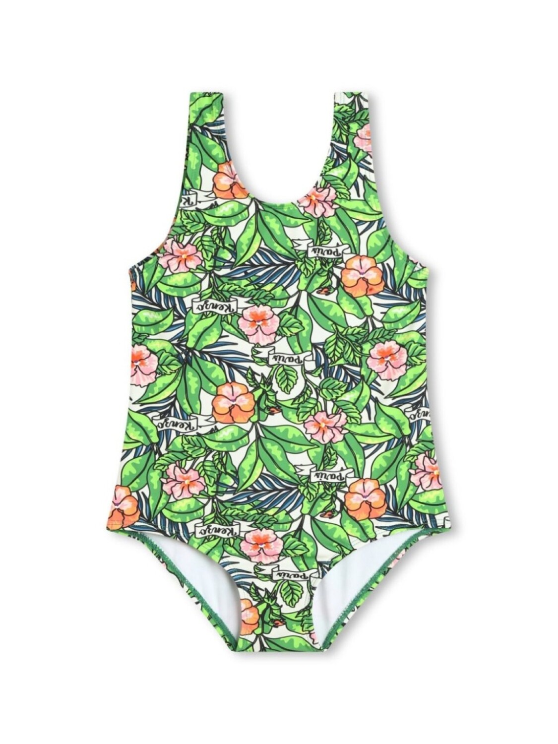 

Kenzo Kids купальник с U-образным вырезом, зеленый