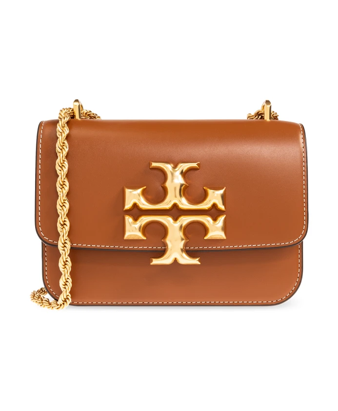 

Маленькая кожаная сумка через плечо Tory Burch, коричневый