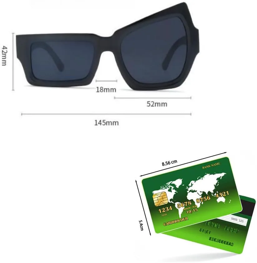 

Панк-очки, вызывающие удивление, забавные солнцезащитные очки, очки неправильной формы, очки с уникальным характером, очки большого размера HYYZZC, Beige